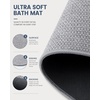 image:imageSmiry Ultra Thin Bath Mat 34x21 Non Slip Rubber Washable Bathroom Rugs  Navy Blue Low Pile Quick Dry Absorbent Bath Mat for Bathroom Floors Tub Sink Shower Outside Home Decor AccessoriesLight Grey