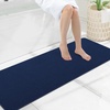 image:imageSmiry Ultra Thin Bath Mat 34x21 Non Slip Rubber Washable Bathroom Rugs  Navy Blue Low Pile Quick Dry Absorbent Bath Mat for Bathroom Floors Tub Sink Shower Outside Home Decor AccessoriesNavy Blue