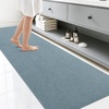 image:imageSmiry Ultra Thin Bath Mat 34x21 Non Slip Rubber Washable Bathroom Rugs  Navy Blue Low Pile Quick Dry Absorbent Bath Mat for Bathroom Floors Tub Sink Shower Outside Home Decor AccessoriesGrayish Blue