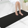 image:imageSmiry Ultra Thin Bath Mat 34x21 Non Slip Rubber Washable Bathroom Rugs  Navy Blue Low Pile Quick Dry Absorbent Bath Mat for Bathroom Floors Tub Sink Shower Outside Home Decor AccessoriesBlack
