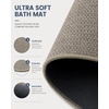 image:imageSmiry Ultra Thin Bath Mat 34x21 Non Slip Rubber Washable Bathroom Rugs  Navy Blue Low Pile Quick Dry Absorbent Bath Mat for Bathroom Floors Tub Sink Shower Outside Home Decor AccessoriesLatte