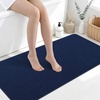 image:imageSmiry Ultra Thin Bath Mat 34x21 Non Slip Rubber Washable Bathroom Rugs  Navy Blue Low Pile Quick Dry Absorbent Bath Mat for Bathroom Floors Tub Sink Shower Outside Home Decor AccessoriesNavy Blue