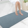 image:imageSmiry Ultra Thin Bath Mat 34x21 Non Slip Rubber Washable Bathroom Rugs  Navy Blue Low Pile Quick Dry Absorbent Bath Mat for Bathroom Floors Tub Sink Shower Outside Home Decor AccessoriesGrayish Blue