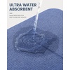 image:imageSmiry Ultra Thin Bath Mat 34x21 Non Slip Rubber Washable Bathroom Rugs  Navy Blue Low Pile Quick Dry Absorbent Bath Mat for Bathroom Floors Tub Sink Shower Outside Home Decor AccessoriesCornflower Blue