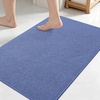 image:imageSmiry Ultra Thin Bath Mat 34x21 Non Slip Rubber Washable Bathroom Rugs  Navy Blue Low Pile Quick Dry Absorbent Bath Mat for Bathroom Floors Tub Sink Shower Outside Home Decor AccessoriesCornflower Blue