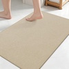 image:imageSmiry Ultra Thin Bath Mat 34x21 Non Slip Rubber Washable Bathroom Rugs  Navy Blue Low Pile Quick Dry Absorbent Bath Mat for Bathroom Floors Tub Sink Shower Outside Home Decor AccessoriesBeige