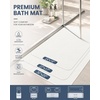 image:imageSmiry Ultra Thin Bath Mat 34x21 Non Slip Rubber Washable Bathroom Rugs  Navy Blue Low Pile Quick Dry Absorbent Bath Mat for Bathroom Floors Tub Sink Shower Outside Home Decor AccessoriesWhite