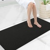 image:imageSmiry Ultra Thin Bath Mat 34x21 Non Slip Rubber Washable Bathroom Rugs  Navy Blue Low Pile Quick Dry Absorbent Bath Mat for Bathroom Floors Tub Sink Shower Outside Home Decor AccessoriesBlack