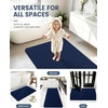 image:imageSmiry Ultra Thin Bath Mat 34x21 Non Slip Rubber Washable Bathroom Rugs  Navy Blue Low Pile Quick Dry Absorbent Bath Mat for Bathroom Floors Tub Sink Shower Outside Home Decor AccessoriesNavy Blue