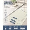 image:imageSmiry Ultra Thin Bath Mat 34x21 Non Slip Rubber Washable Bathroom Rugs  Navy Blue Low Pile Quick Dry Absorbent Bath Mat for Bathroom Floors Tub Sink Shower Outside Home Decor AccessoriesIvory