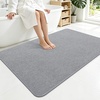 image:imageSmiry Ultra Thin Bath Mat 34x21 Non Slip Rubber Washable Bathroom Rugs  Navy Blue Low Pile Quick Dry Absorbent Bath Mat for Bathroom Floors Tub Sink Shower Outside Home Decor AccessoriesGrey
