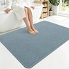 image:imageSmiry Ultra Thin Bath Mat 34x21 Non Slip Rubber Washable Bathroom Rugs  Navy Blue Low Pile Quick Dry Absorbent Bath Mat for Bathroom Floors Tub Sink Shower Outside Home Decor AccessoriesGrayish Blue