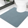 image:imageSmiry Ultra Thin Bath Mat 34x21 Non Slip Rubber Washable Bathroom Rugs  Navy Blue Low Pile Quick Dry Absorbent Bath Mat for Bathroom Floors Tub Sink Shower Outside Home Decor AccessoriesGrayish Blue