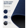 image:imageSmiry Ultra Thin Bath Mat 34x21 Non Slip Rubber Washable Bathroom Rugs  Navy Blue Low Pile Quick Dry Absorbent Bath Mat for Bathroom Floors Tub Sink Shower Outside Home Decor AccessoriesNavy Blue