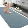 image:imageSmiry Ultra Thin Bath Mat 34x21 Non Slip Rubber Washable Bathroom Rugs  Navy Blue Low Pile Quick Dry Absorbent Bath Mat for Bathroom Floors Tub Sink Shower Outside Home Decor AccessoriesGrayish Blue