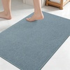 image:imageSmiry Ultra Thin Bath Mat 34x21 Non Slip Rubber Washable Bathroom Rugs  Navy Blue Low Pile Quick Dry Absorbent Bath Mat for Bathroom Floors Tub Sink Shower Outside Home Decor AccessoriesGrayish Blue