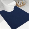 image:imageSmiry Ultra Thin Bath Mat 34x21 Non Slip Rubber Washable Bathroom Rugs  Navy Blue Low Pile Quick Dry Absorbent Bath Mat for Bathroom Floors Tub Sink Shower Outside Home Decor AccessoriesNavy Blue