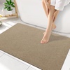 image:imageSmiry Ultra Thin Bath Mat 34x21 Non Slip Rubber Washable Bathroom Rugs  Navy Blue Low Pile Quick Dry Absorbent Bath Mat for Bathroom Floors Tub Sink Shower Outside Home Decor AccessoriesCamel