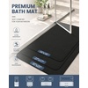 image:imageSmiry Ultra Thin Bath Mat 34x21 Non Slip Rubber Washable Bathroom Rugs  Navy Blue Low Pile Quick Dry Absorbent Bath Mat for Bathroom Floors Tub Sink Shower Outside Home Decor AccessoriesBlack