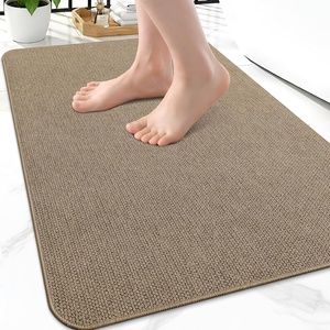 image:imageSmiry Ultra Thin Bath Mat 34x21 Non Slip Rubber Washable Bathroom Rugs  Navy Blue Low Pile Quick Dry Absorbent Bath Mat for Bathroom Floors Tub Sink Shower Outside Home Decor AccessoriesCamel