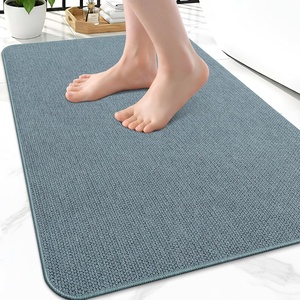 image:imageSmiry Ultra Thin Bath Mat 34x21 Non Slip Rubber Washable Bathroom Rugs  Navy Blue Low Pile Quick Dry Absorbent Bath Mat for Bathroom Floors Tub Sink Shower Outside Home Decor AccessoriesGrayish Blue