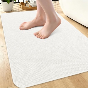 image:imageSmiry Ultra Thin Bath Mat 34x21 Non Slip Rubber Washable Bathroom Rugs  Navy Blue Low Pile Quick Dry Absorbent Bath Mat for Bathroom Floors Tub Sink Shower Outside Home Decor AccessoriesWhite
