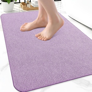 image:imageSmiry Ultra Thin Bath Mat 34x21 Non Slip Rubber Washable Bathroom Rugs  Navy Blue Low Pile Quick Dry Absorbent Bath Mat for Bathroom Floors Tub Sink Shower Outside Home Decor AccessoriesPurple