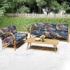 image:imageSmiry Printed Couch Cushion Covers Stretch Couch Covers for Sofa  Soft Washable Sofa Slipcover NonSlip Patio Furniture Protector for Indoor and Outdoor 3 PackBlue Green