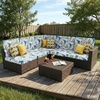image:imageSmiry Printed Couch Cushion Covers Stretch Couch Covers for Sofa  Soft Washable Sofa Slipcover NonSlip Patio Furniture Protector for Indoor and Outdoor 3 PackLight Green
