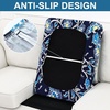 image:imageSmiry Printed Couch Cushion Covers Stretch Couch Covers for Sofa  Soft Washable Sofa Slipcover NonSlip Patio Furniture Protector for Indoor and Outdoor 3 PackBlue