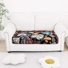 image:imageSmiry Printed Couch Cushion Covers Stretch Couch Covers for Sofa  Soft Washable Sofa Slipcover NonSlip Patio Furniture Protector for Indoor and Outdoor 3 PackBlack and Orange