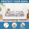 image:imageSmiry Printed Couch Cushion Covers Stretch Couch Covers for Sofa  Soft Washable Sofa Slipcover NonSlip Patio Furniture Protector for Indoor and Outdoor 3 PackBrown and White
