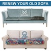 image:imageSmiry Printed Couch Cushion Covers Stretch Couch Covers for Sofa  Soft Washable Sofa Slipcover NonSlip Patio Furniture Protector for Indoor and Outdoor 3 PackBlue Green