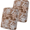 image:imageSmiry Printed Couch Cushion Covers Stretch Couch Covers for Sofa  Soft Washable Sofa Slipcover NonSlip Patio Furniture Protector for Indoor and Outdoor 3 PackBrown and Blue