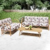 image:imageSmiry Printed Couch Cushion Covers Stretch Couch Covers for Sofa  Soft Washable Sofa Slipcover NonSlip Patio Furniture Protector for Indoor and Outdoor 3 PackBeige