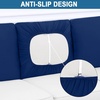 image:imageSmiry Printed Couch Cushion Covers Stretch Couch Covers for Sofa  Soft Washable Sofa Slipcover NonSlip Patio Furniture Protector for Indoor and Outdoor 3 PackNavy