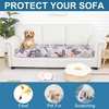image:imageSmiry Printed Couch Cushion Covers Stretch Couch Covers for Sofa  Soft Washable Sofa Slipcover NonSlip Patio Furniture Protector for Indoor and Outdoor 3 PackBeige