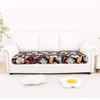 image:imageSmiry Printed Couch Cushion Covers Stretch Couch Covers for Sofa  Soft Washable Sofa Slipcover NonSlip Patio Furniture Protector for Indoor and Outdoor 3 PackBlack and Orange