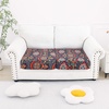 image:imageSmiry Printed Couch Cushion Covers Stretch Couch Covers for Sofa  Soft Washable Sofa Slipcover NonSlip Patio Furniture Protector for Indoor and Outdoor 3 PackRed and Black