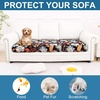 image:imageSmiry Printed Couch Cushion Covers Stretch Couch Covers for Sofa  Soft Washable Sofa Slipcover NonSlip Patio Furniture Protector for Indoor and Outdoor 3 PackBlack and Orange