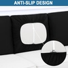 image:imageSmiry Printed Couch Cushion Covers Stretch Couch Covers for Sofa  Soft Washable Sofa Slipcover NonSlip Patio Furniture Protector for Indoor and Outdoor 3 PackBlack