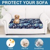 image:imageSmiry Printed Couch Cushion Covers Stretch Couch Covers for Sofa  Soft Washable Sofa Slipcover NonSlip Patio Furniture Protector for Indoor and Outdoor 3 PackBlue