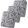 image:imageSmiry Printed Couch Cushion Covers Stretch Couch Covers for Sofa  Soft Washable Sofa Slipcover NonSlip Patio Furniture Protector for Indoor and Outdoor 3 PackGrey and Black