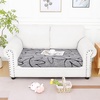 image:imageSmiry Printed Couch Cushion Covers Stretch Couch Covers for Sofa  Soft Washable Sofa Slipcover NonSlip Patio Furniture Protector for Indoor and Outdoor 3 PackGrey and Black