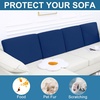 image:imageSmiry Printed Couch Cushion Covers Stretch Couch Covers for Sofa  Soft Washable Sofa Slipcover NonSlip Patio Furniture Protector for Indoor and Outdoor 3 PackNavy