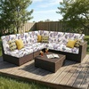 image:imageSmiry Printed Couch Cushion Covers Stretch Couch Covers for Sofa  Soft Washable Sofa Slipcover NonSlip Patio Furniture Protector for Indoor and Outdoor 3 PackBeige