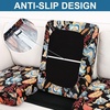 image:imageSmiry Printed Couch Cushion Covers Stretch Couch Covers for Sofa  Soft Washable Sofa Slipcover NonSlip Patio Furniture Protector for Indoor and Outdoor 3 PackBlack and Orange