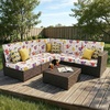 image:imageSmiry Printed Couch Cushion Covers Stretch Couch Covers for Sofa  Soft Washable Sofa Slipcover NonSlip Patio Furniture Protector for Indoor and Outdoor 3 PackOrange