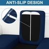 image:imageSmiry Printed Couch Cushion Covers Stretch Couch Covers for Sofa  Soft Washable Sofa Slipcover NonSlip Patio Furniture Protector for Indoor and Outdoor 3 PackNavy