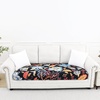 image:imageSmiry Printed Couch Cushion Covers Stretch Couch Covers for Sofa  Soft Washable Sofa Slipcover NonSlip Patio Furniture Protector for Indoor and Outdoor 3 PackBlack and Orange